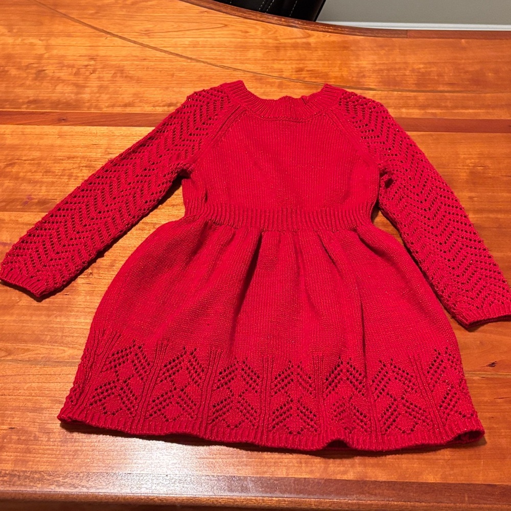 Cat & Jack Vibrant Red Knit Dress